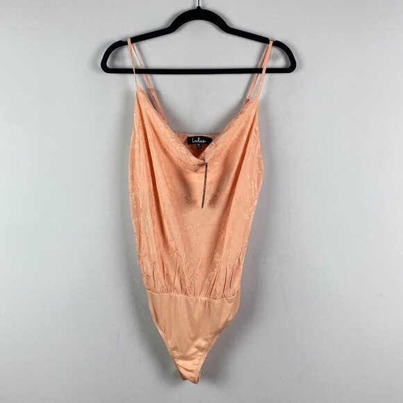 Lulus Tops - Lulus Floral Bodysuit Womens Medium Sleeveless Strappy Adjustable Orange